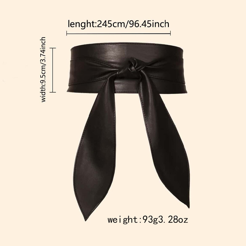 Curea moale cu fundă cu panglică cu talie largă