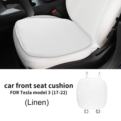 Autósülés szőnyeg Tesla Model 3-hoz 2017 2018 2019 2020 2021 2022 Párna légáteresztő egész évszakban ülésvédő huzat jégselyem vászon