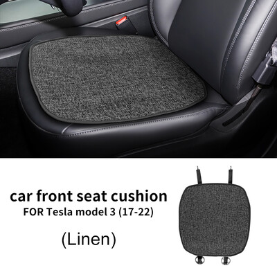 Autósülés szőnyeg Tesla Model 3-hoz 2017 2018 2019 2020 2021 2022 Párna légáteresztő egész évszakban ülésvédő huzat jégselyem vászon