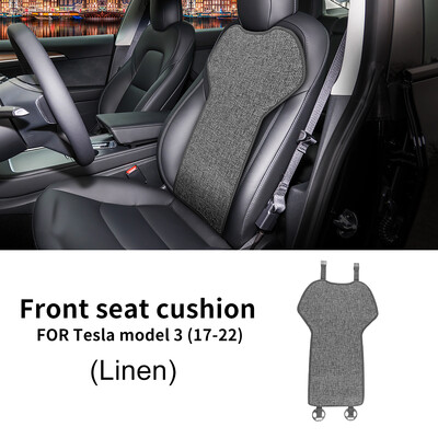 Autósülés szőnyeg Tesla Model 3-hoz 2017 2018 2019 2020 2021 2022 Párna légáteresztő egész évszakban ülésvédő huzat jégselyem vászon