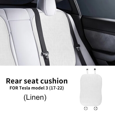 Autósülés szőnyeg Tesla Model 3-hoz 2017 2018 2019 2020 2021 2022 Párna légáteresztő egész évszakban ülésvédő huzat jégselyem vászon