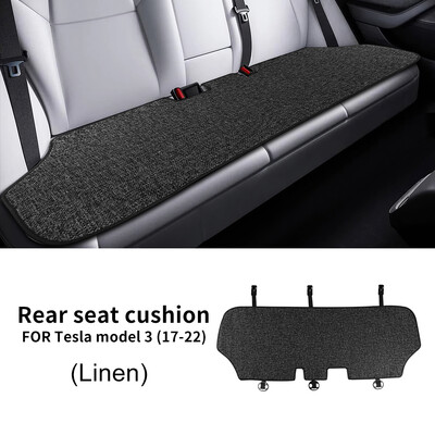 Autósülés szőnyeg Tesla Model 3-hoz 2017 2018 2019 2020 2021 2022 Párna légáteresztő egész évszakban ülésvédő huzat jégselyem vászon
