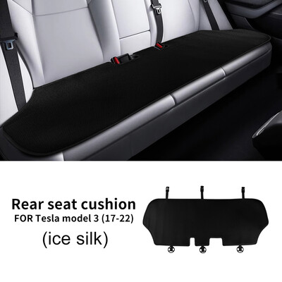 Autósülés szőnyeg Tesla Model 3-hoz 2017 2018 2019 2020 2021 2022 Párna légáteresztő egész évszakban ülésvédő huzat jégselyem vászon
