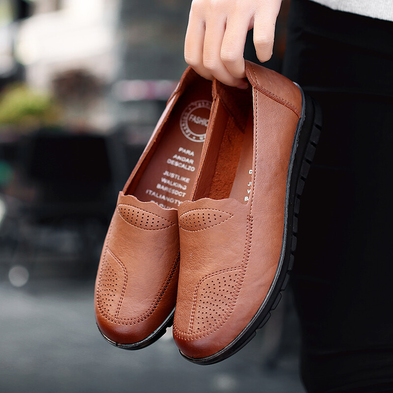 Bőr Női Alkalmi Cipők Könnyű tornacipők Slip-on Lady Flats Cipők Loaferek Oxford Cipők Női Mokaszinok Zapatos Mujer