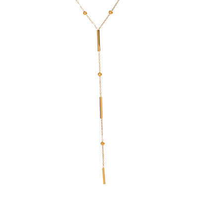 Yhpup Thin Chic dugačak lanac od nehrđajućeg čelika 316L Izuzetna ogrlica za žene ljeto 2024. Vodootporni dnevni nakit Bižuterija Poklon