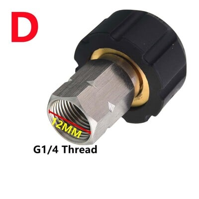 Vysokotlakový čistič, otočný 14 mm rýchlospojka M22 na 1/4" 3/8" M22 G1/4, adaptér, sada fitingov, 4500 PSI