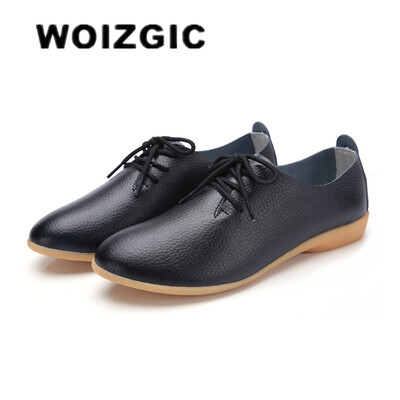 WOIZGIC Žene Dame Ženske cipele od matične kože Ravne natikače Mokasine od svinjske kože od goveđe prave kože 35-41 XXH-929