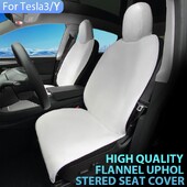 Pre Tesla Model 3/Y Vysokokvalitný flanelový čalúnený poťah na sedadlo, pohodlný teplý vankúš, upravený interiér auta, dekorácia doplnkov