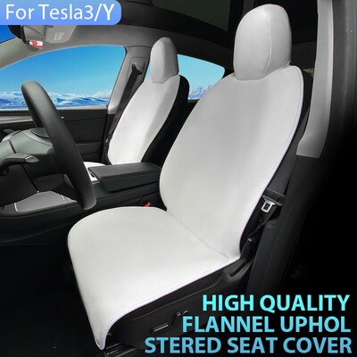 Tesla Model 3 /Y modellhez, kiváló minőségű flanel kárpitozott üléshuzat, kényelmes, meleg párna, autó módosított belső díszítő kiegészítők