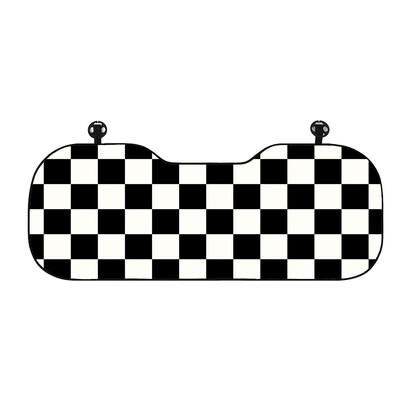 Pernă pentru scaun auto, model în șah, pluș de toamnă și iarnă și pernă minimalistă pentru mașină, caldă și anti-alunecare, o singură bucată Bla