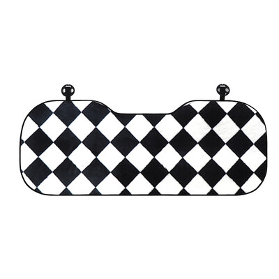 Pernă pentru scaun auto, model în șah, pluș de toamnă și iarnă și pernă minimalistă pentru mașină, caldă și anti-alunecare, o singură bucată Bla