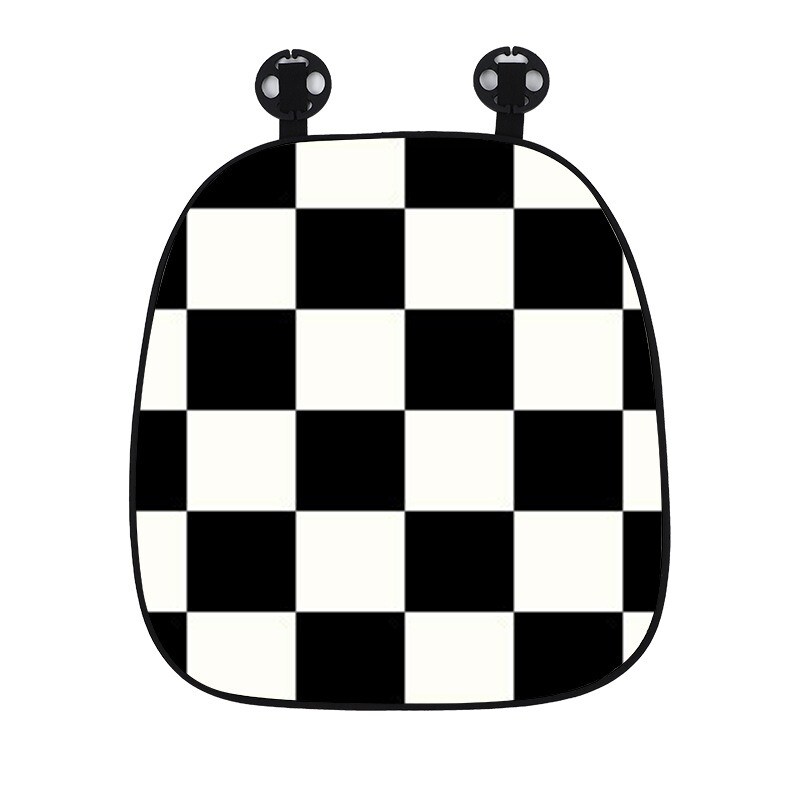 Pernă pentru scaun auto, model în șah, pluș de toamnă și iarnă și pernă minimalistă pentru mașină, caldă și anti-alunecare, o singură bucată Bla