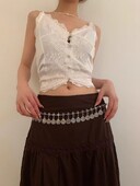 Mincové strapce Kovová retiazka do pása Vintage vyrezávané zlaté strieborné retiazkové opasky Nastaviteľné šaty Opasok Telové šperky pre ženy a dievčatá