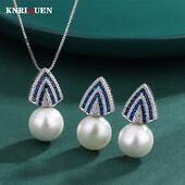 Ρετρό 12 χιλιοστά μαύρο λευκό χρυσό μαργαριτάρι κρεμαστό κολιέ σκουλαρίκια για γυναίκες Lab Σετ κοσμημάτων επετείου γάμου με διαμάντια