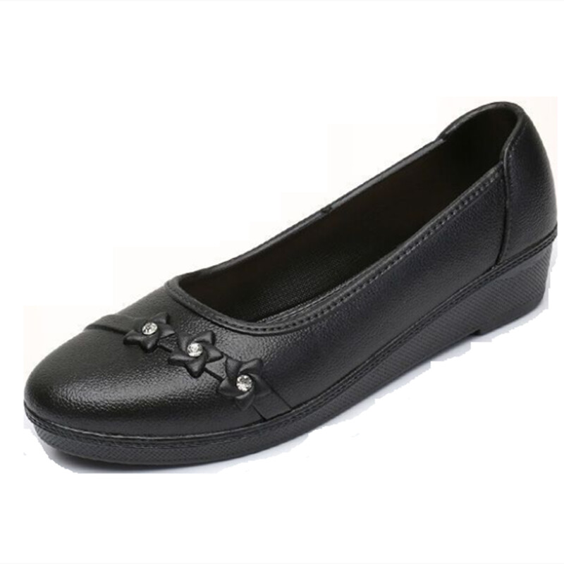 Dámske klasické ľahké sapatos s okrúhlou špičkou, gumené, vysoko kvalitné nazúvacie ploché mokasíny, ležérne, hotelové, kancelárske a pracovné topánky A262