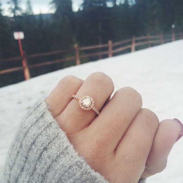 4 vnt. vestuvinių sužadėtuvių papuošalų rinkinys moterims Prabangus skaidrus krištolo balto aukso spalvos CZ Forever Love Jewellry S434 Nuostabi kaina