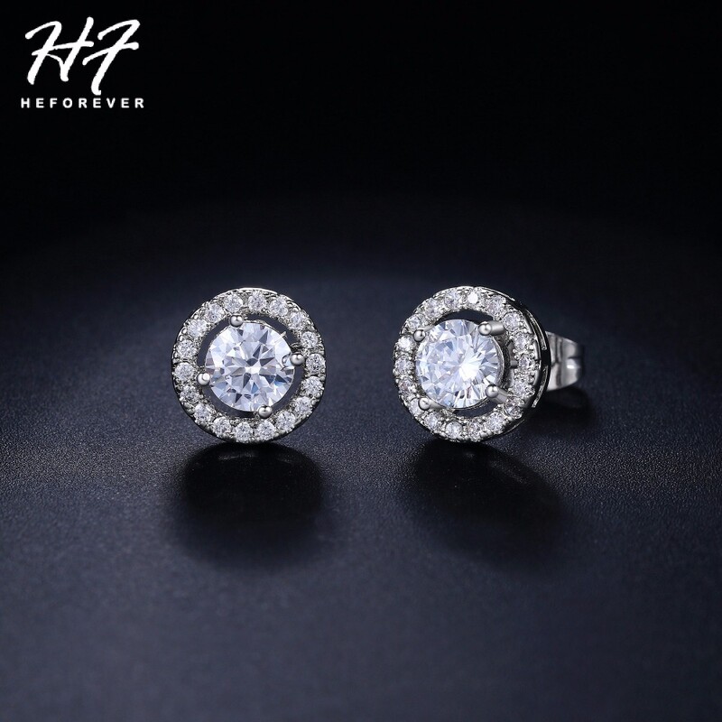 4 vnt. vestuvinių sužadėtuvių papuošalų rinkinys moterims Prabangus skaidrus krištolo balto aukso spalvos CZ Forever Love Jewellry S434 Nuostabi kaina