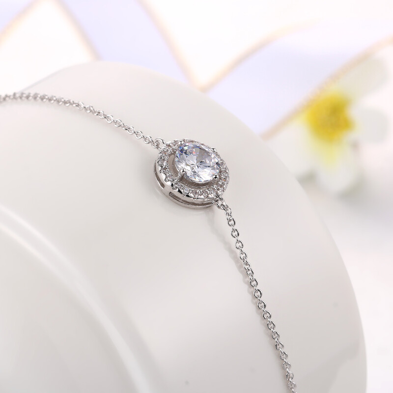 4 vnt. vestuvinių sužadėtuvių papuošalų rinkinys moterims Prabangus skaidrus krištolo balto aukso spalvos CZ Forever Love Jewellry S434 Nuostabi kaina