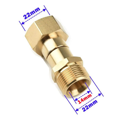 1 ks otočný kĺb pre vysokotlakový čistič 3/8 palca alebo M22-14 hadicové armatúry pre vysokotlakový čistič 4500 PSI konektor s otočením o 360 stupňov
