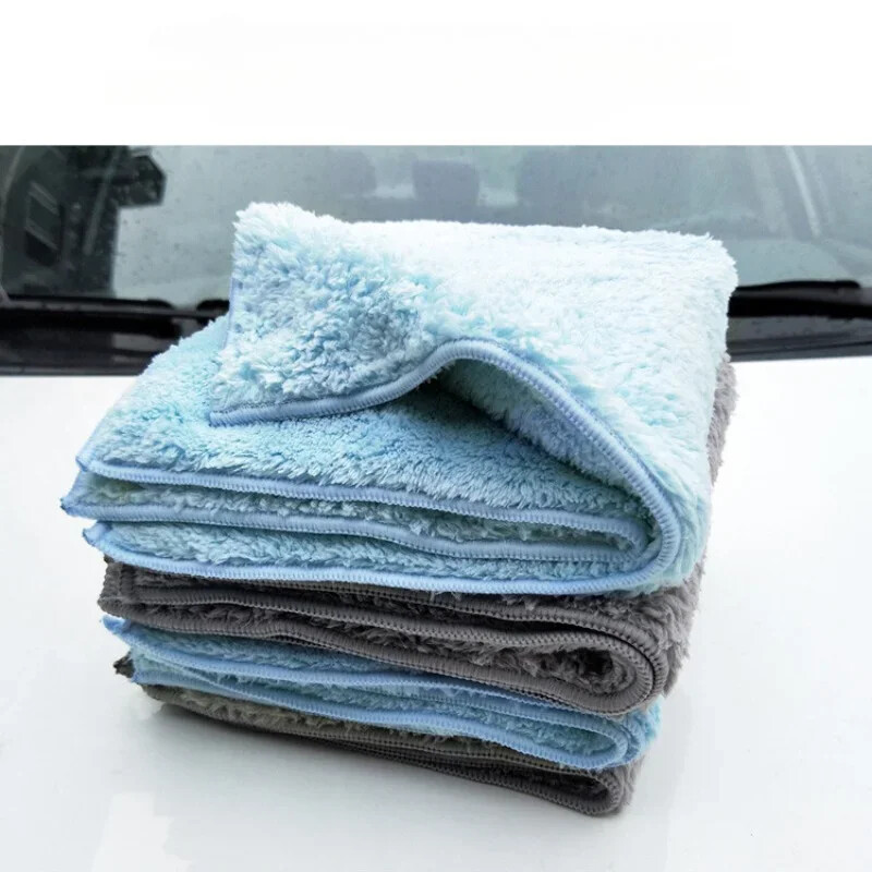 40x40CM Coral Velvet Auto Wash Towel Super Absorbency Automobilių Valymo Džiovinimo Rankšluostė Apsiuvimo Automobilių Priežiūros Šluostė Automobilių Plovimo Priedai