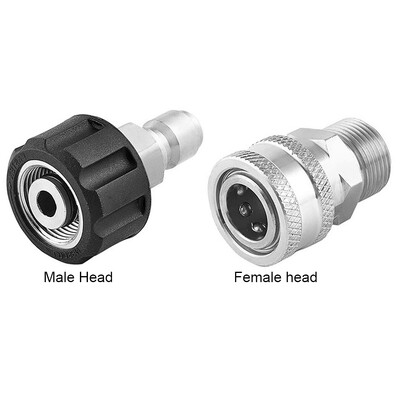 Magasnyomású mosó gyorscsatlakozó szerelvények M22 14 mm-től 3/8 hüvelykig nagynyomású mosó tömlő és pisztolyadapter Max 4000PSI autómosó csatlakozó