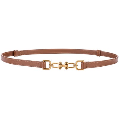 Koreai valódi bőr övek nőknek karcsú derék öv lakkbőr arany csattal ruhához, állítható női luxus öv