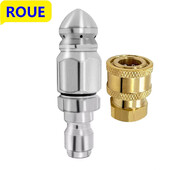 Kanalizacijska mlaznica za konektor tlačnog perača Nehrđajući čelik 1/4 inča Quick Connect visokotlačni perač Savjet mlaznice za čišćenje odvoda