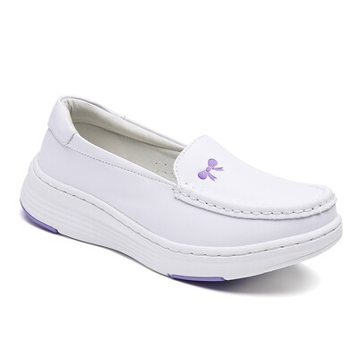 Pantofi plati pentru femei din piele naturală Mocasini pentru femei Mocasini Muncă sănătoasă Merge moale, antiderapante, pantofi pentru asistentă medicală