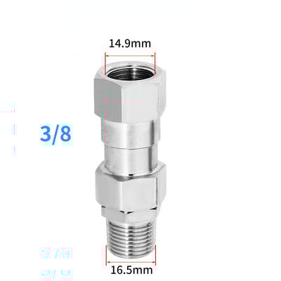 Kõrgsurvepuhastusotsiku saba 3/8 või 1/4 NPT liitmik 304 roostevabast terasest 360-kraadine pöörlev otsik ja toruühendus