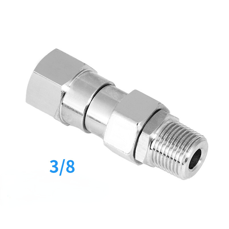 Kõrgsurvepuhastusotsiku saba 3/8 või 1/4 NPT liitmik 304 roostevabast terasest 360-kraadine pöörlev otsik ja toruühendus