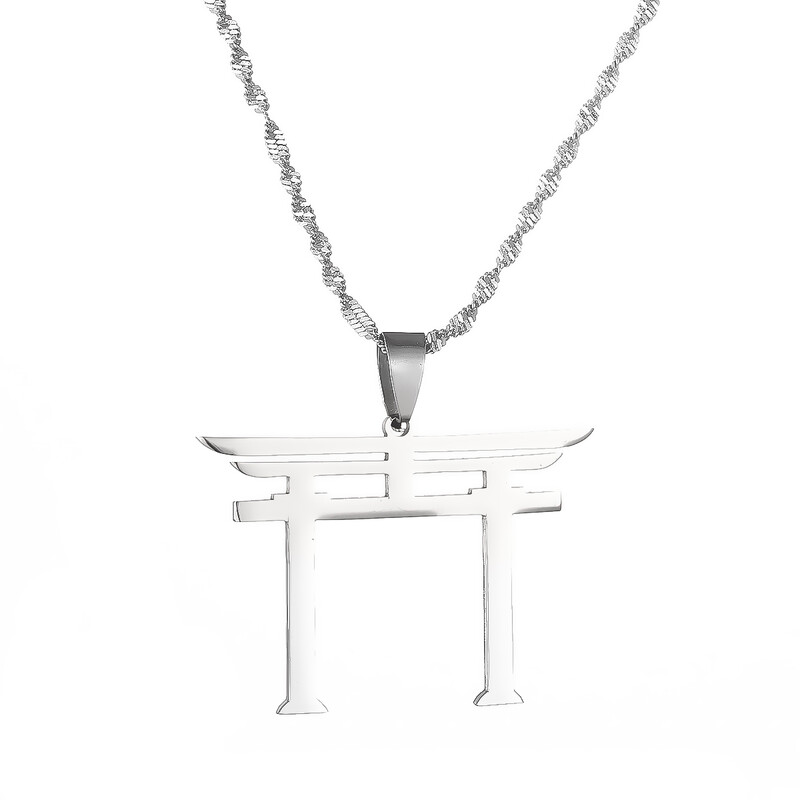 Japanski šintoistički simbol od nehrđajućeg čelika Muškarci Žene Japanski nakit