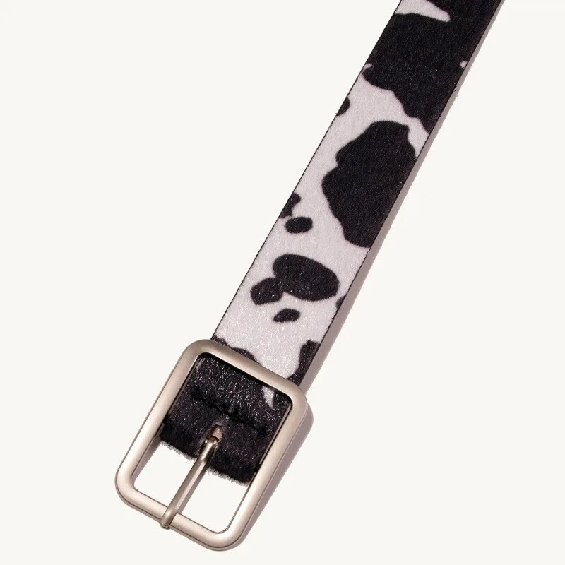 PU tehénmintás szőrme derékszíj Famle divat luxus dizájn kabát farmer Dekoratív öv Aranyos egyéniség trendi öv nőknek