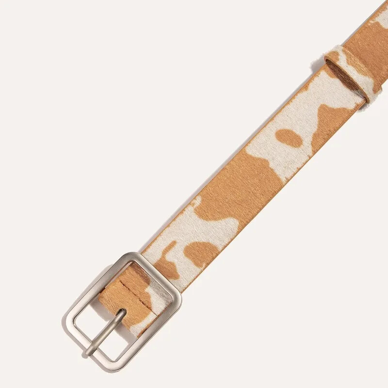 PU tehénmintás szőrme derékszíj Famle divat luxus dizájn kabát farmer Dekoratív öv Aranyos egyéniség trendi öv nőknek