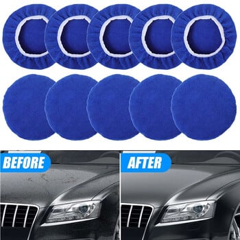 5-10 ιντσών Car Microfiber Polisher Pad Wash Buffer Αποτρίχωση μανίκι κουκούλα γυαλίσματος καπό για αξεσουάρ αυτόματου καθαρισμού σπιτιού 10 ΤΕΜ