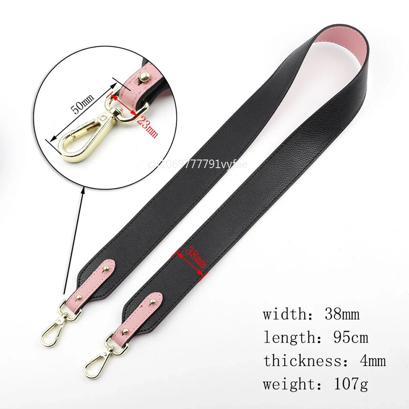 Curea de geantă din piele naturală de lux de 95 cm, cu două fețe, curea de umăr lată, curea încrucișată, reglabilă, geantă de schimb Accesorii