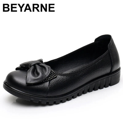 Γυναικεία φλατ Loafers Παπούτσια από μαλακό γνήσιο δέρμα casual παπούτσια Μεγάλο μέγεθος 35-42 Mocassin Boat παπούτσια για γυναίκες Hook Loop de mujer