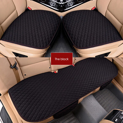 Μπροστινό πίσω μαξιλάρι λινό ύφασμα Four Seasons Breathable Protector Mat Pad Κάλυμμα καθίσματος αυτοκινήτου Αξεσουάρ αυτοκινήτου Λινάρι