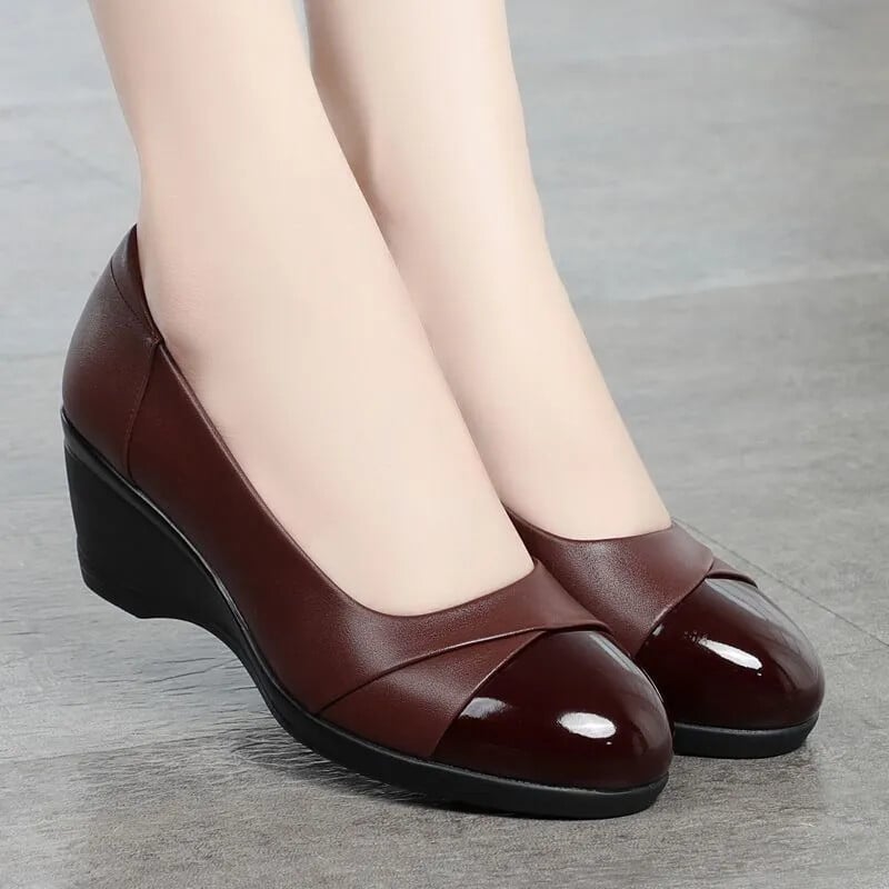 Cresfimix Dámske roztomilé vysoko kvalitné klinové podpätky, čínske tanečné topánky, dámske retro výšivky, pohodlné letné topánky na podpätku, zapatos A1345