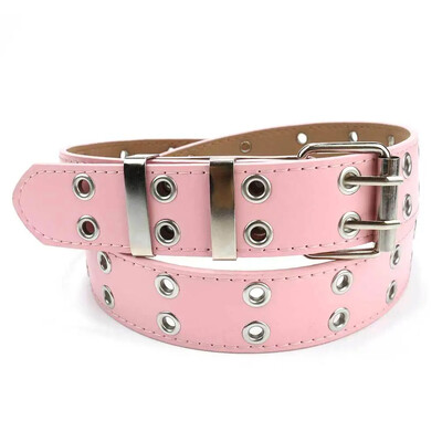 Všestranný punkový opasok Dámske oblečenie Niche Design Sensibility Pink Chain Jeans Belt Air Eyelet Dámsky džínsový pás