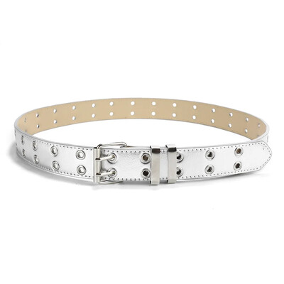 Všestranný punkový opasok Dámske oblečenie Niche Design Sensibility Pink Chain Jeans Belt Air Eyelet Dámsky džínsový pás