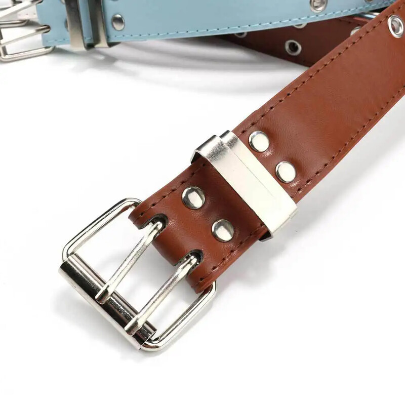 Všestranný punkový opasok Dámske oblečenie Niche Design Sensibility Pink Chain Jeans Belt Air Eyelet Dámsky džínsový pás