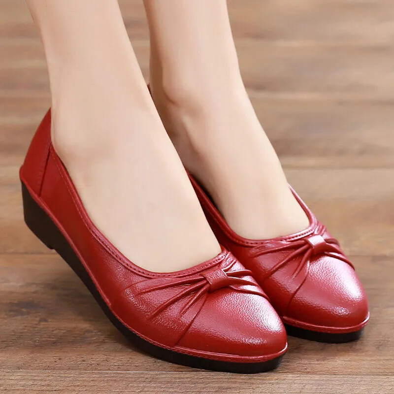 Γυναικεία χαριτωμένα ελαφριά Υψηλής ποιότητας αδιάβροχα παπούτσια βροχής από καουτσούκ Lady Casual Loafers κουζίνας & ξενοδοχείου εργασίας Black Flats A251