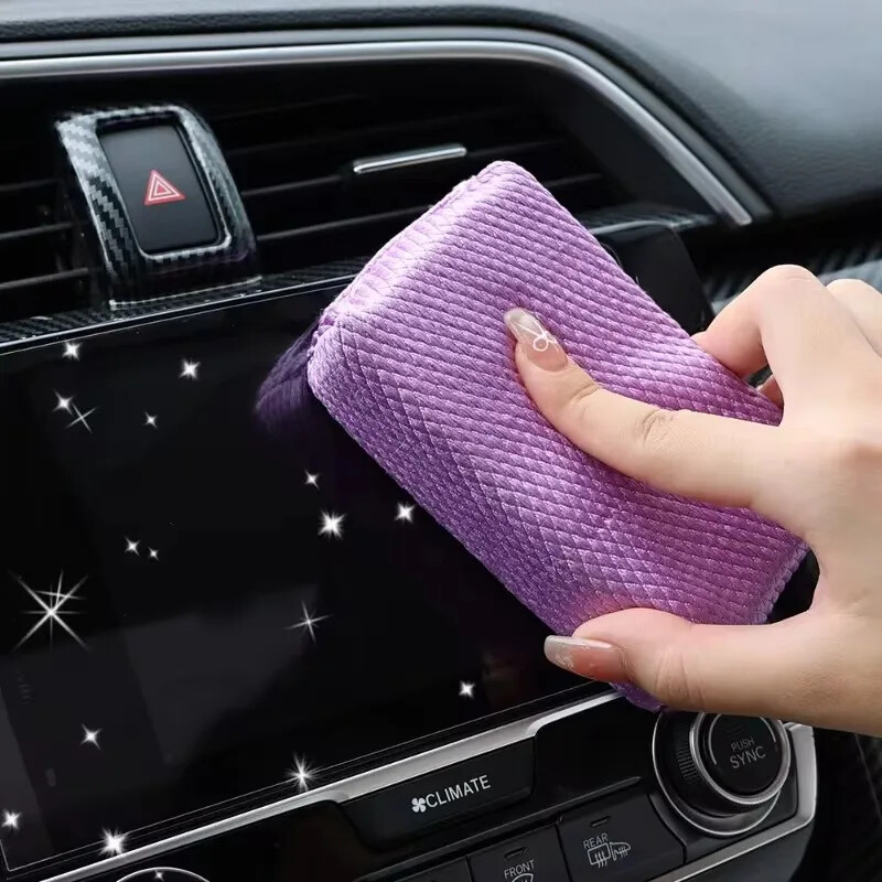 Čistiaca a voskujúca špongia na auto, handrička z rybích šupín, blok pre interiér auta, diely na opravu a čistenie áut, nástroje na autodiely