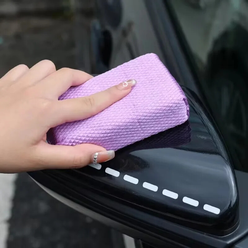 Čistiaca a voskujúca špongia na auto, handrička z rybích šupín, blok pre interiér auta, diely na opravu a čistenie áut, nástroje na autodiely