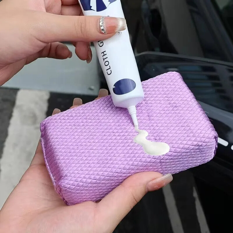 Čistiaca a voskujúca špongia na auto, handrička z rybích šupín, blok pre interiér auta, diely na opravu a čistenie áut, nástroje na autodiely