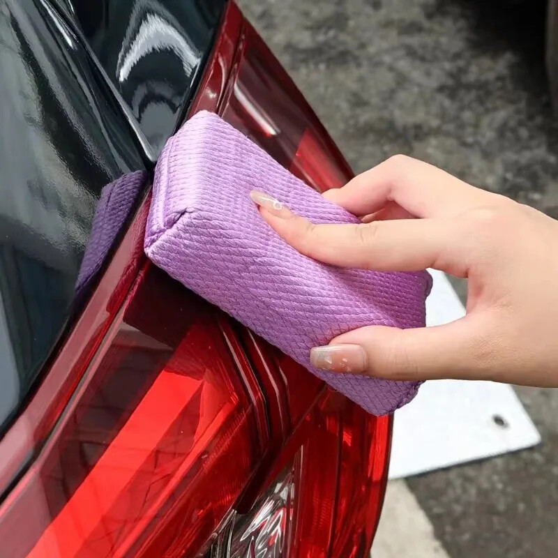 Čistiaca a voskujúca špongia na auto, handrička z rybích šupín, blok pre interiér auta, diely na opravu a čistenie áut, nástroje na autodiely