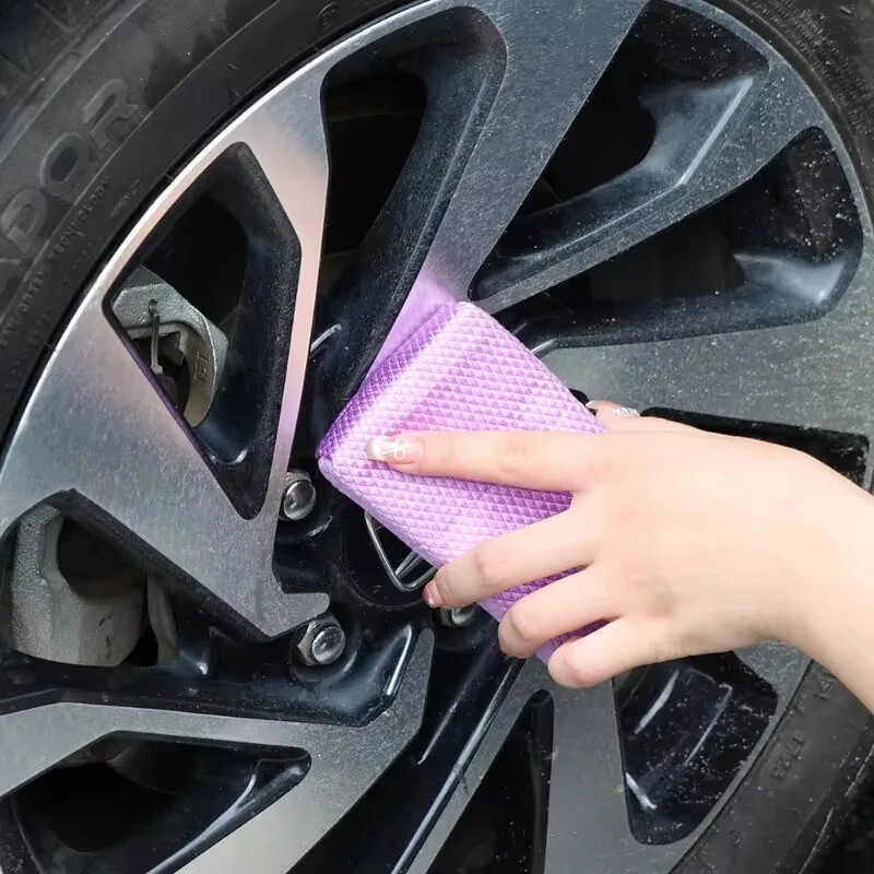 Čistiaca a voskujúca špongia na auto, handrička z rybích šupín, blok pre interiér auta, diely na opravu a čistenie áut, nástroje na autodiely