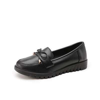 Neslystantys darbiniai batai moteriški plokščia apačia laisvalaikio odiniai patogūs biuro batai juodi moteriški odiniai žemakulniai Eva kapsulė