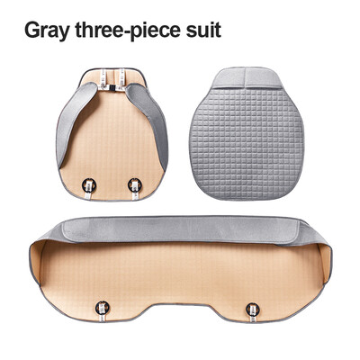 Autósülés párna Komfort autósülés huzat Első/hátsó len ülések védőpárna szőnyeg Lélegző belső védőtartozékok