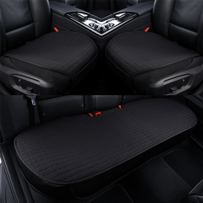 Autósülés párna Komfort autósülés huzat Első/hátsó len ülések védőpárna szőnyeg Lélegző belső védőtartozékok
